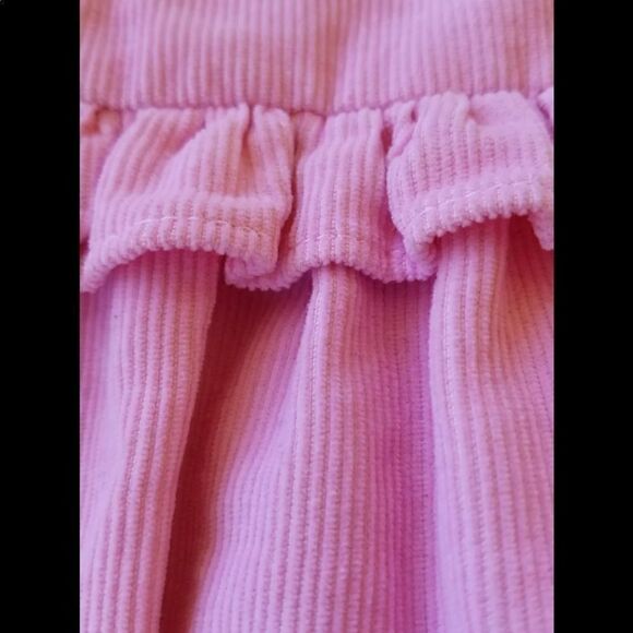 American vintage smocked cottagecore corduroy dress Betti Terrell Johnston pink - Picture 2 of 5